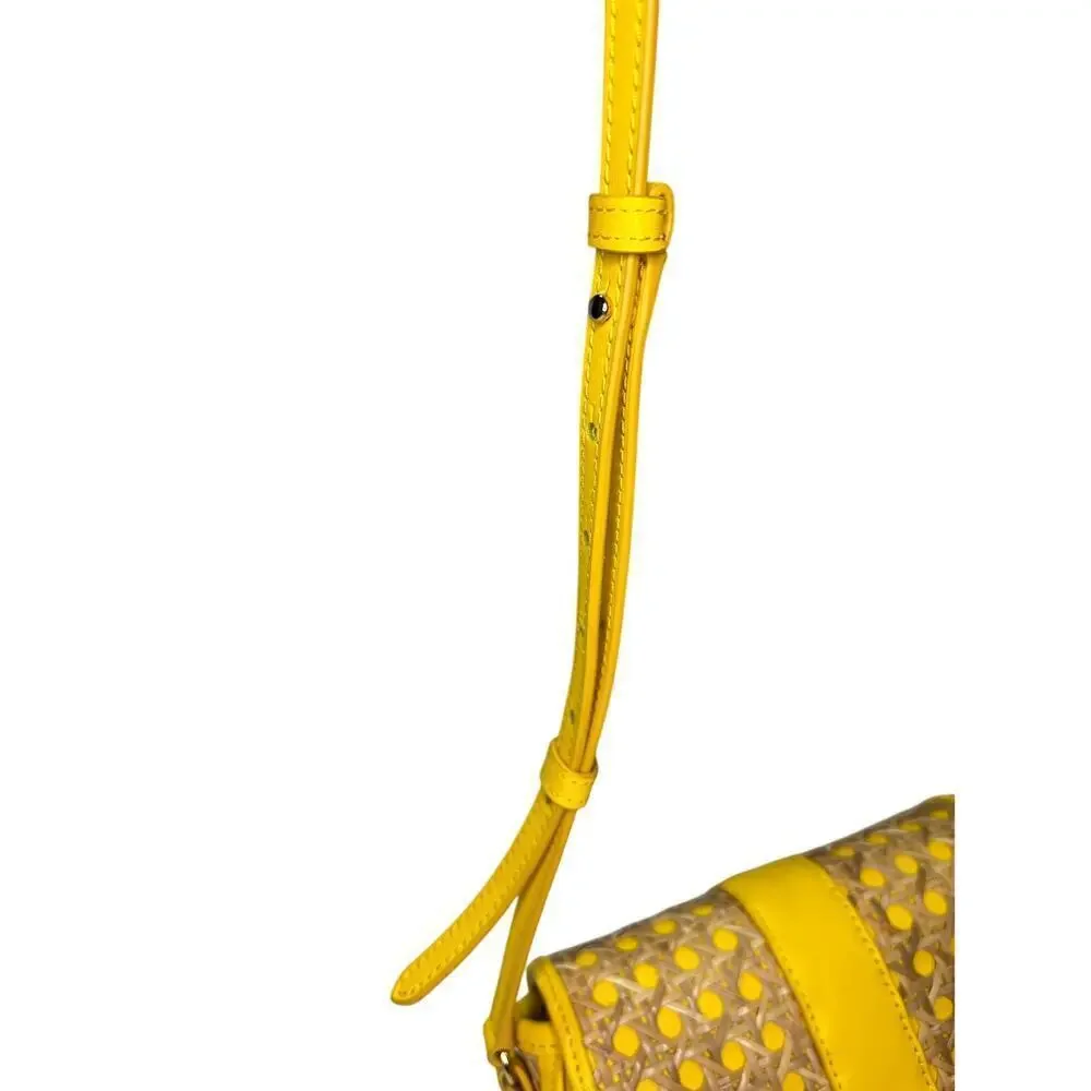 Talbots Yellow Bow and Basket Weave Crossbody Purse | Dressy | Party | Summer